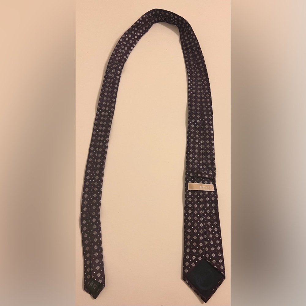 Michael Kors Dark Purple Geometric Tie